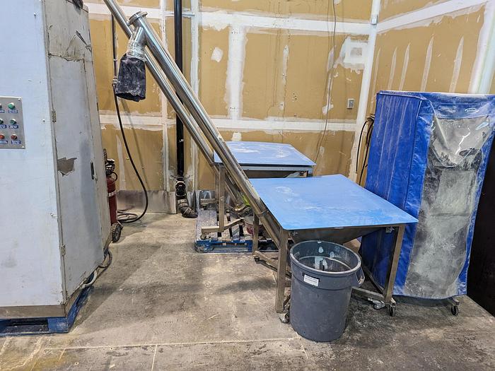 Used V Blender with Infeed & Outfeed Augers