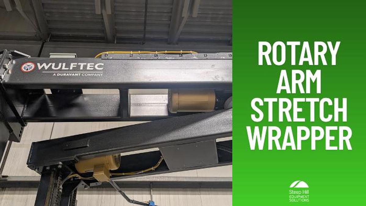 Used Wulftec WRT-150 Semi-Automatic Rotary Arm Stretch Wrapper