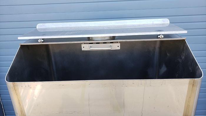 Used Stainless Steel Hopper with Vibratory Feeder on Load Cells