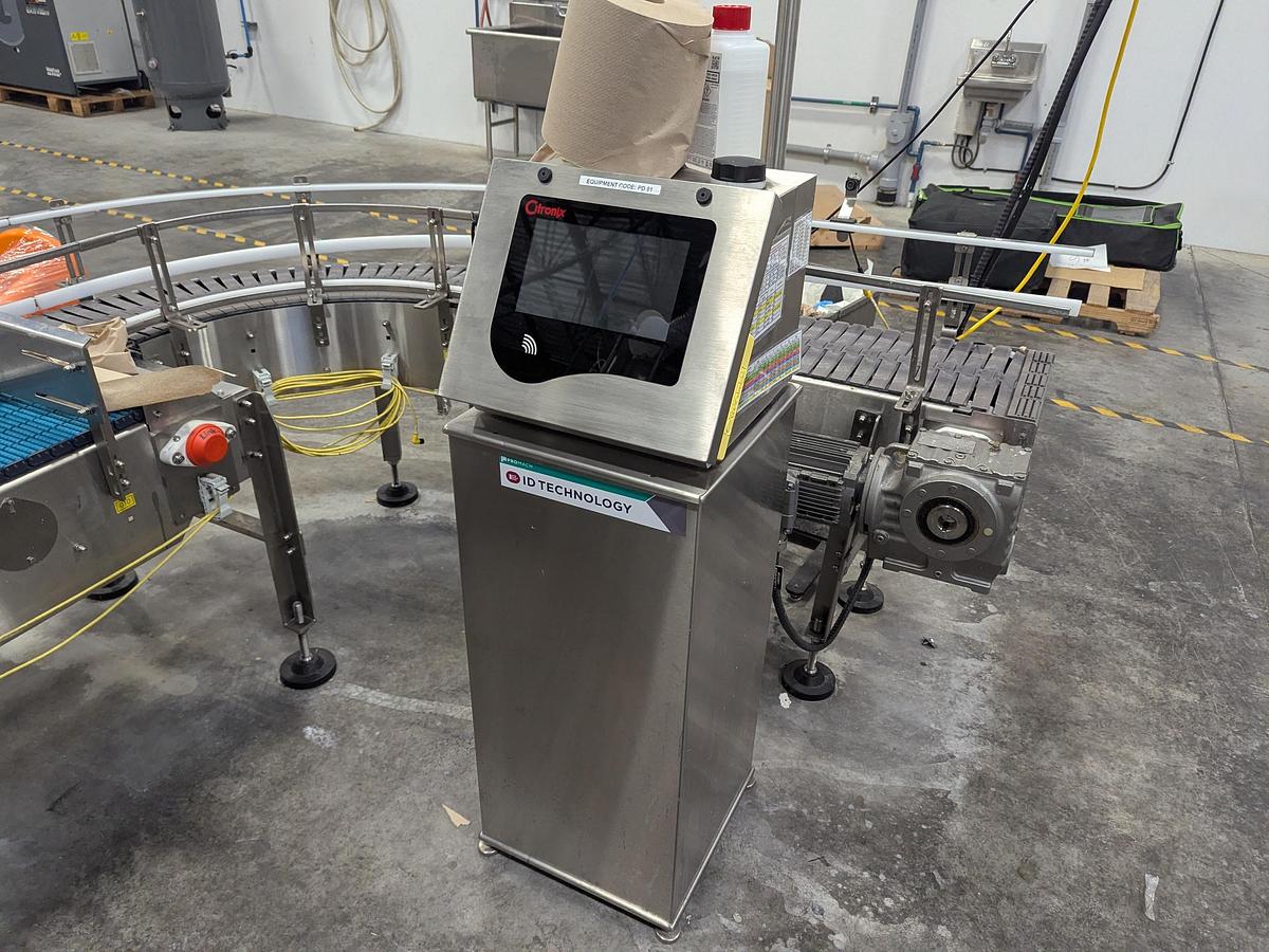 Used Promach 4 Head Pail Filling Line Including Filler, Capper & Date Coder