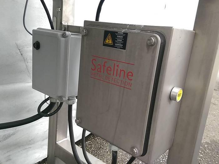 Used Safeline Metal Detector on 80" high Incline Conveyor