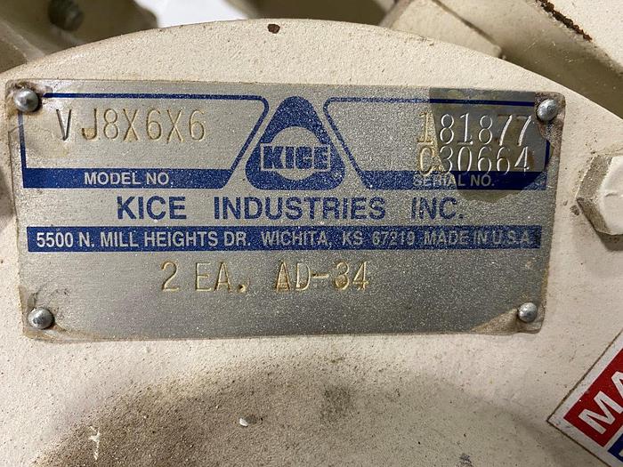 Used Kice VJ Rotary Airlock Valve with Hopper
