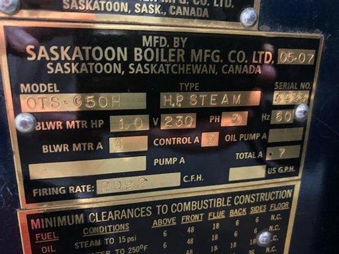 Used Saskatoon High Pressure Boiler System