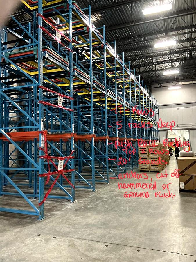 Used Pushback Racking 
