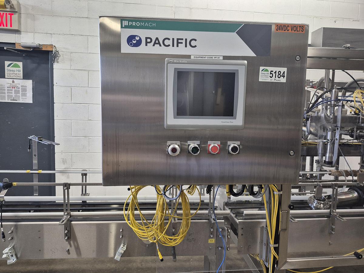 Used Pacific Inline Flow Meter Liquid Filling Machine