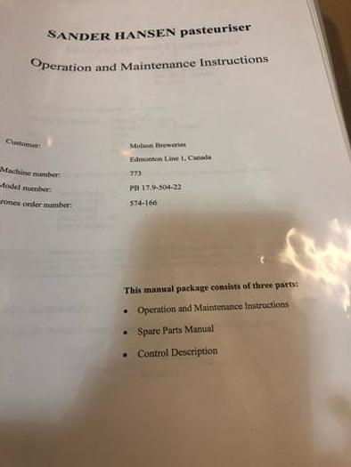 Used Sander Hansen Tunnel Pasteurizer