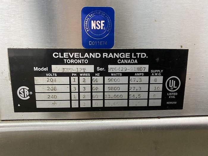 Used Cleveland KET-12T Steam Jacketed Kettle