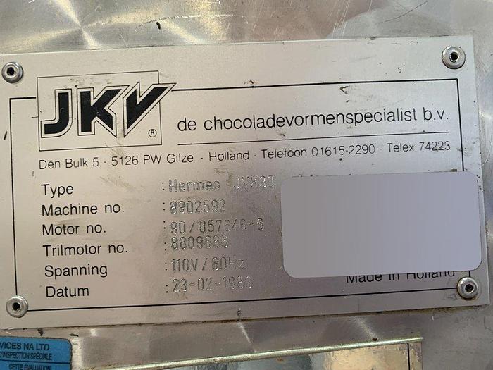 Used JKV30 Tempering & Moulding Machine