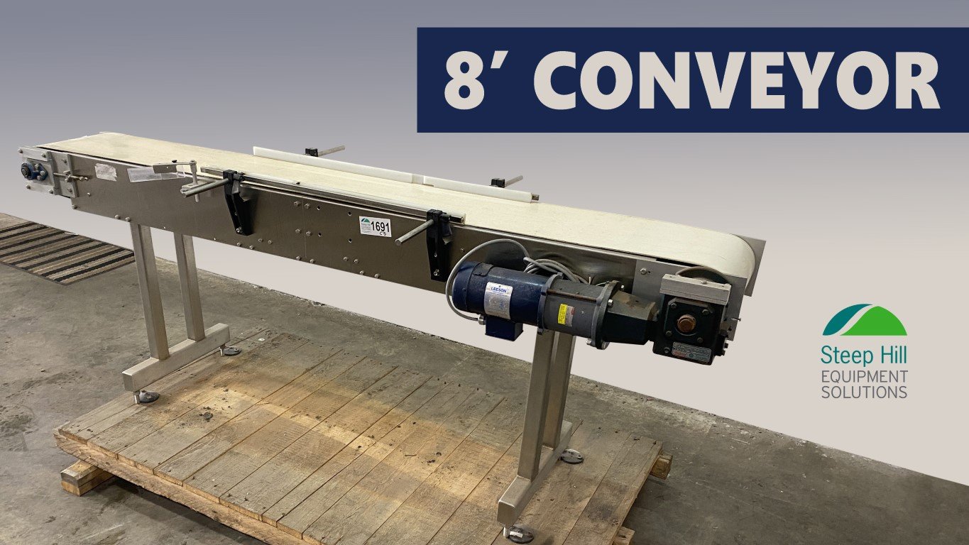 Used 8' Flat Belt Conveyor