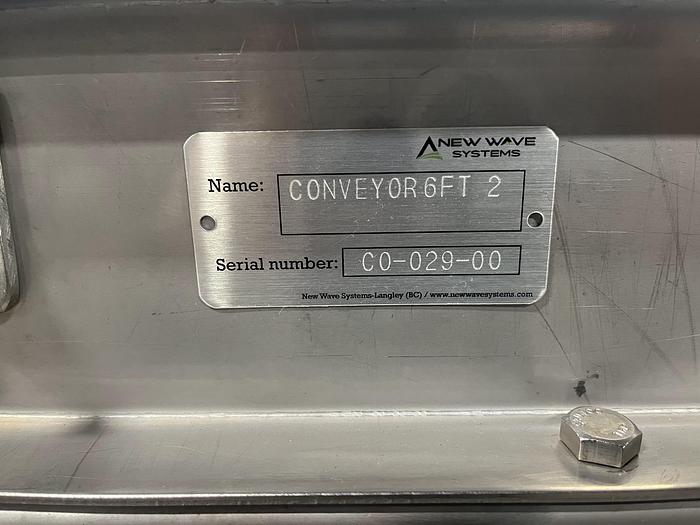 Used New Wave 6'L Wire Mesh Conveyor