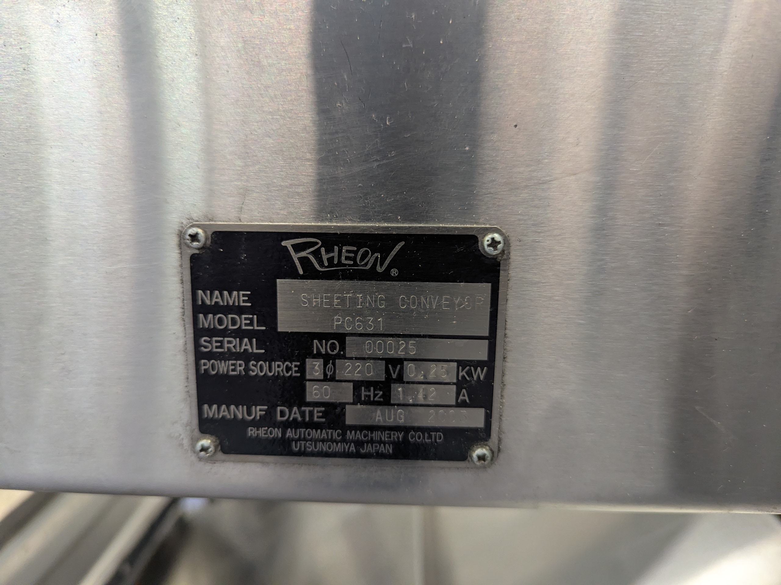 Used Rheon Bread Line