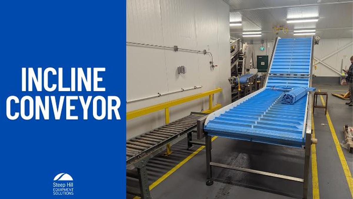 Used  Incline Cleated Conveyor