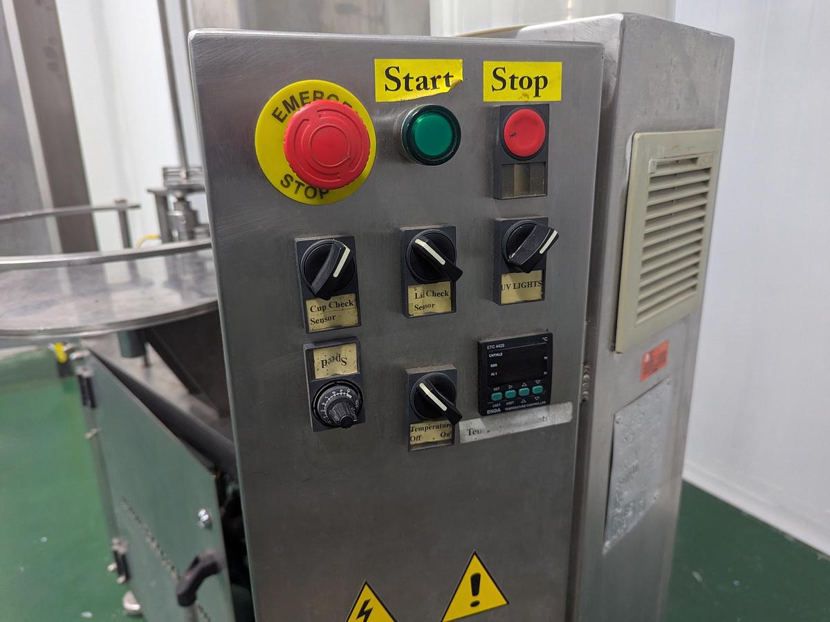 Used Jacopack Rotary Cup Filler & Sealer