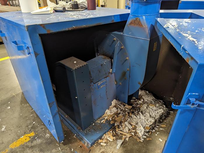 Used Inline Scrap Chopper with Sterling Blower