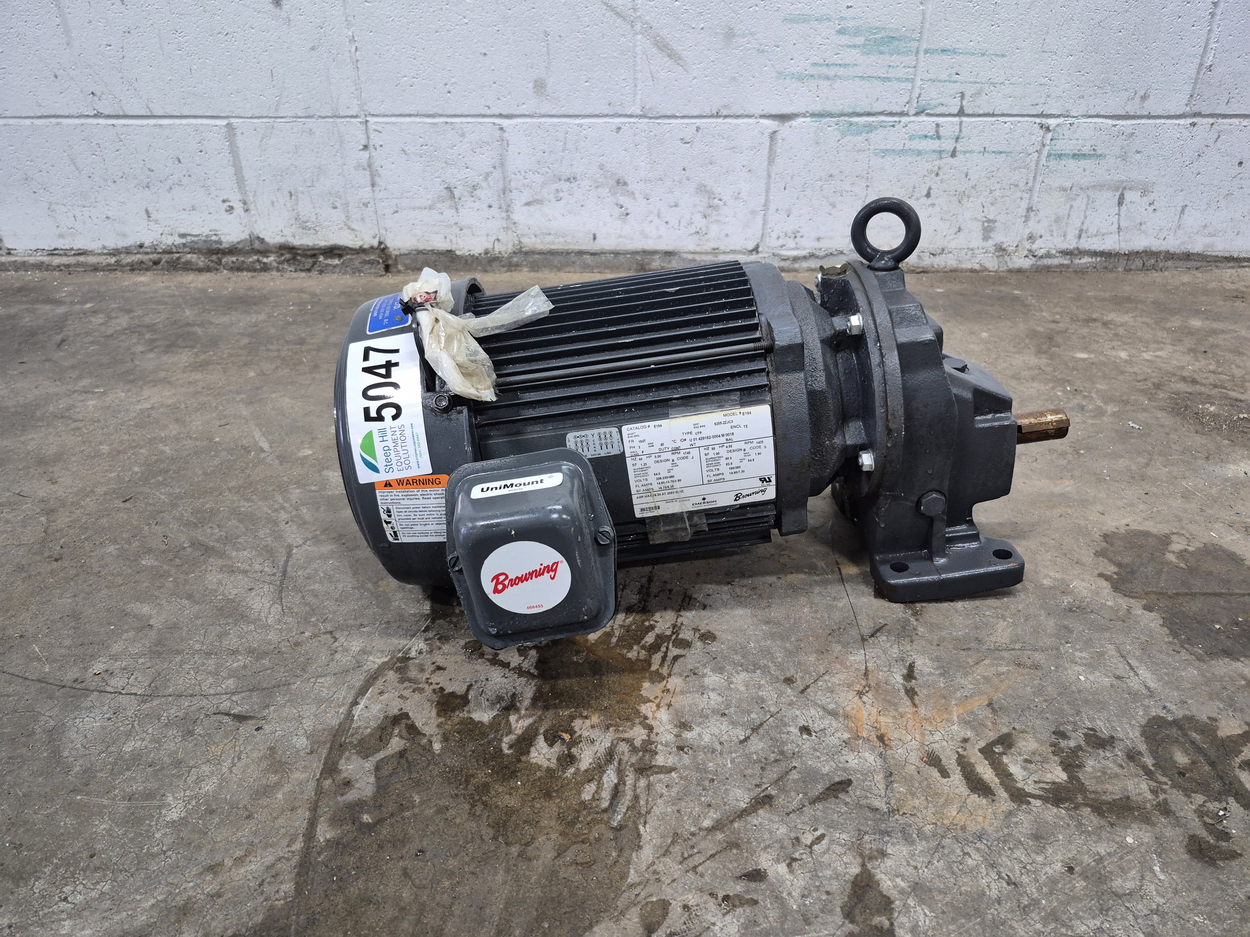 Used Browning Emerson E194 Industrial Electric Motor