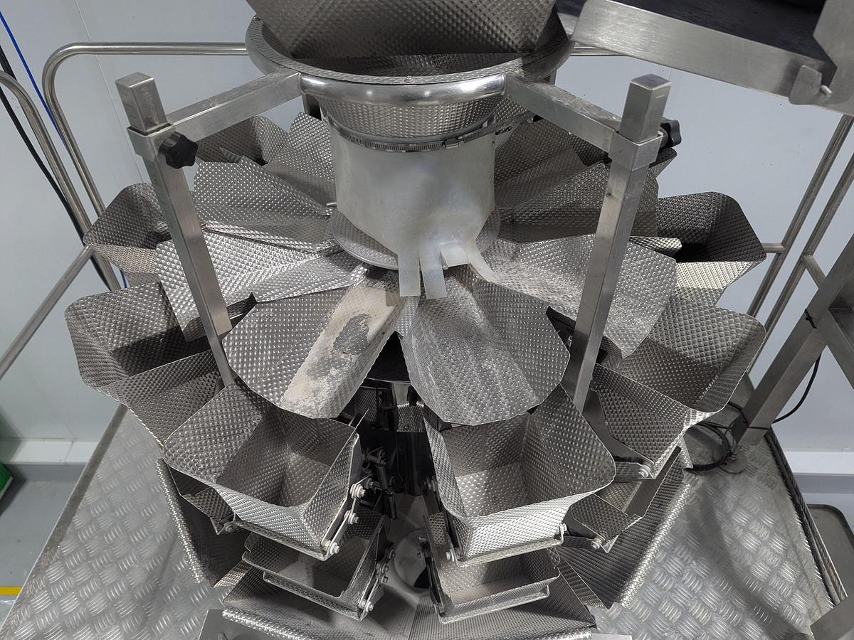 Used 10-Head Scale Bagger System with Infeed Conveyor 