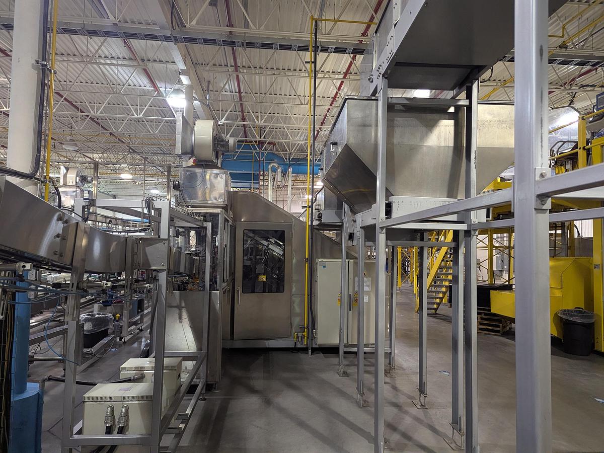 Used Posimat Bottle Silo and BI-N-35 Unscrambler