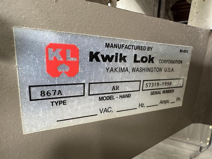 Used Kwik Lok 865 Automatic Bag Closer