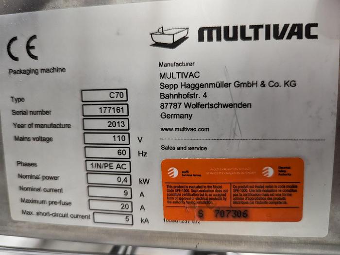 Used Multivac C70 Table Top Vacuum Packer