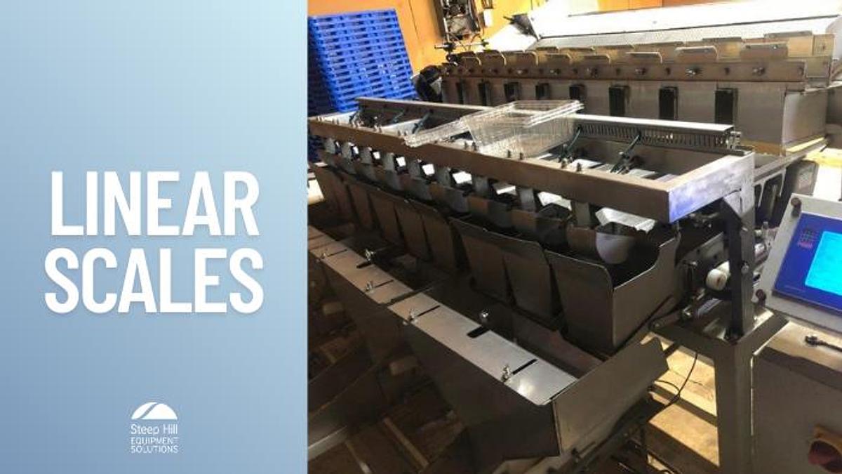 Used A&B 9-Lane Linear Weigh & Fill for Clam Shells