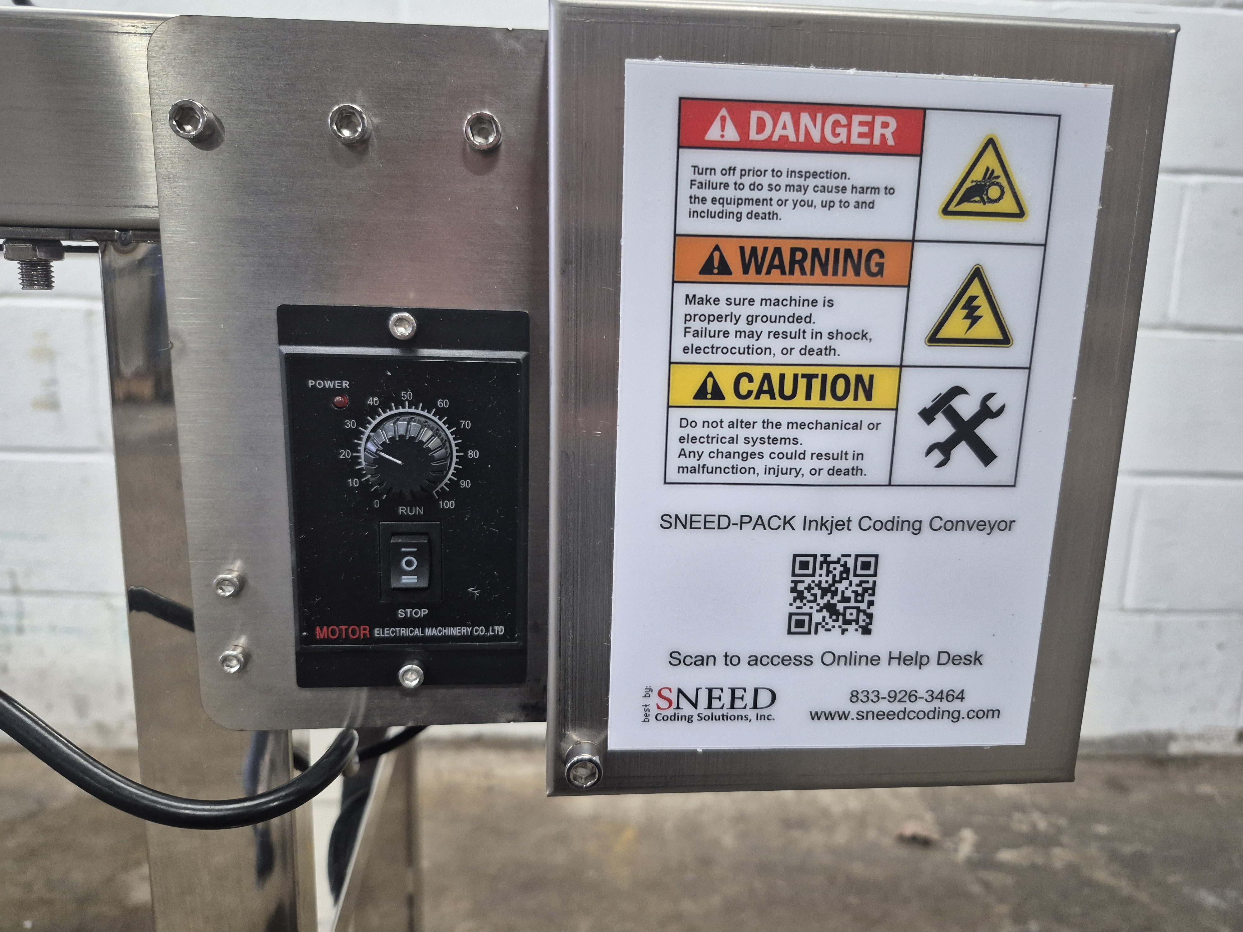 Used Sneed-Pack Inkjet Coding Conveoyr