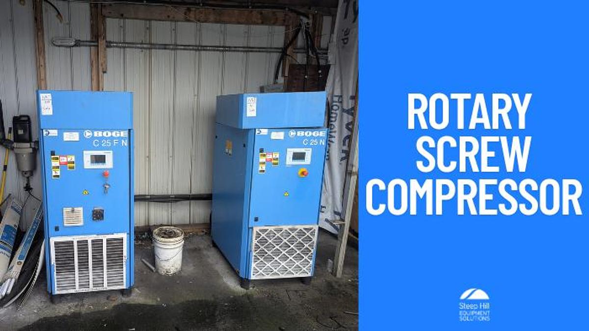 Used Boge C 25 N Base-Mounted Rotary Screw Air Compressor