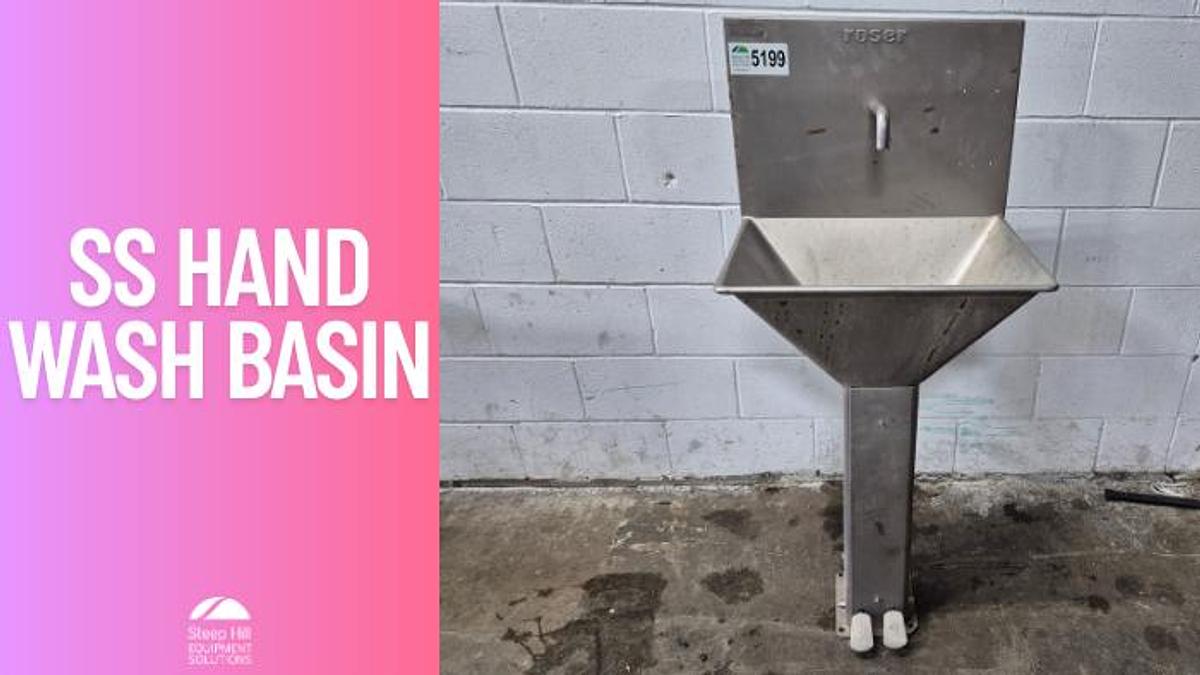 Used Roser SS Industrial Hand Wash Basin
