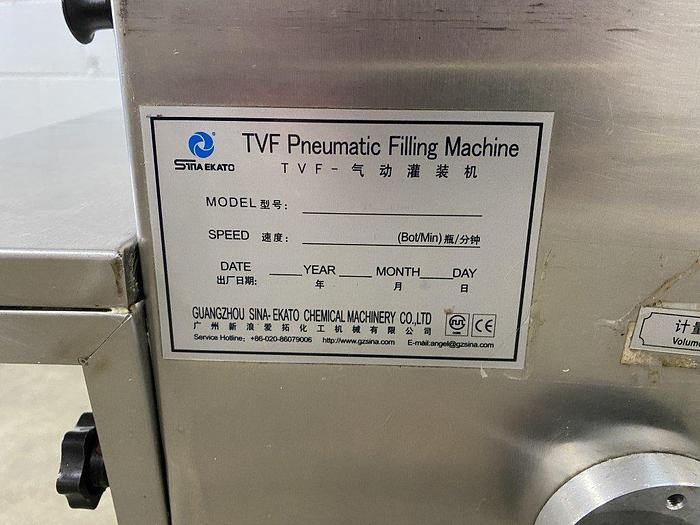 Used Sina Ekato TVF Vertical Pneumatic Piston Filler