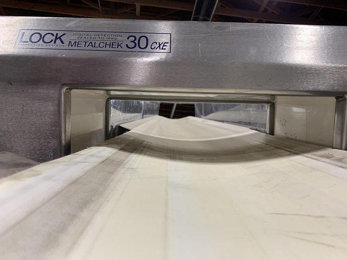 Used Incline Conveyor With Metal Detector & Scales