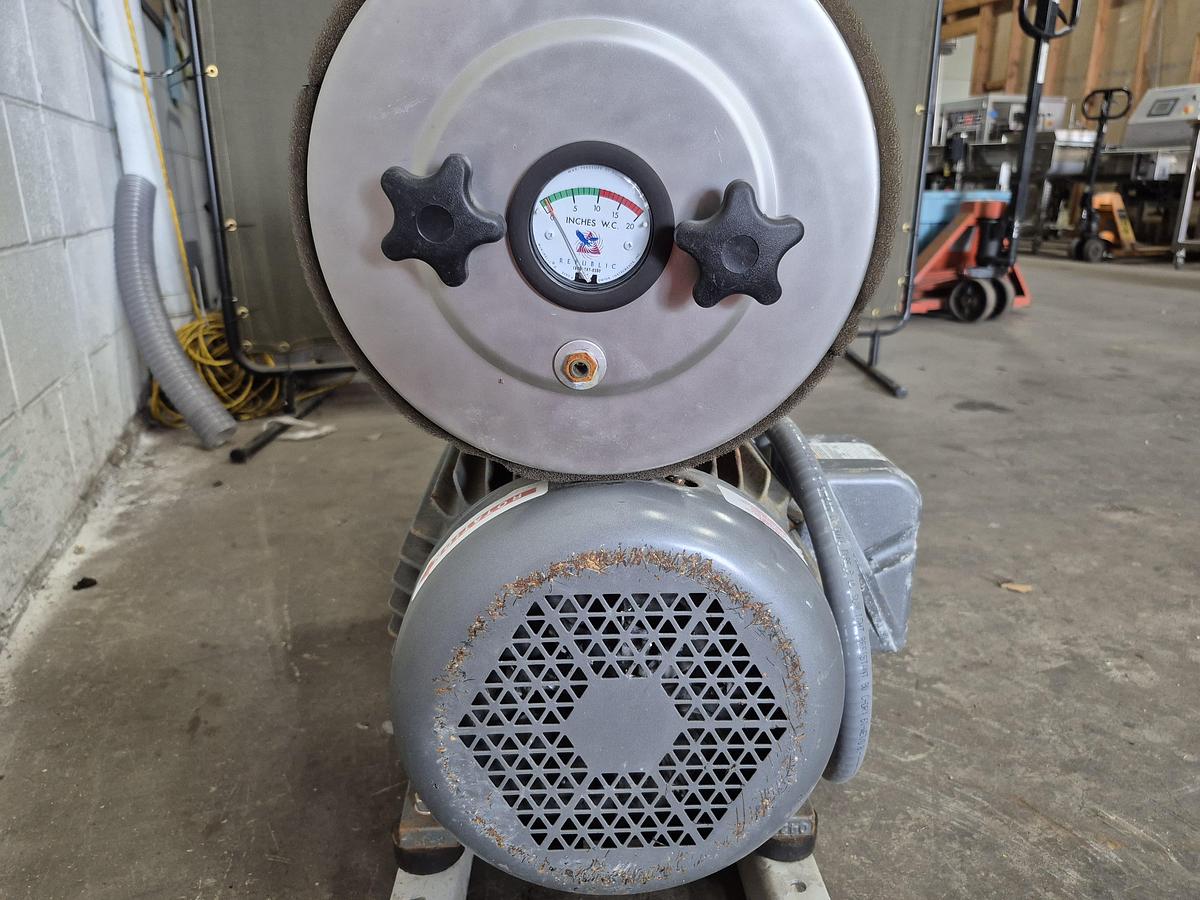Used Republic RB 1200 Centrifugal Blower Assembly with 20 HP Baldor Motor