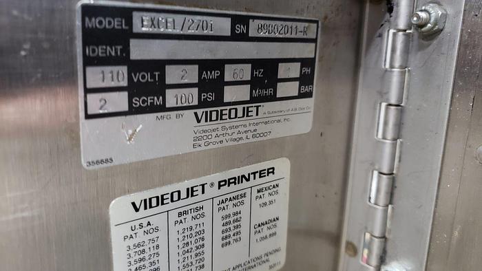 Used Videojet Excel/270i Inkjet Printers