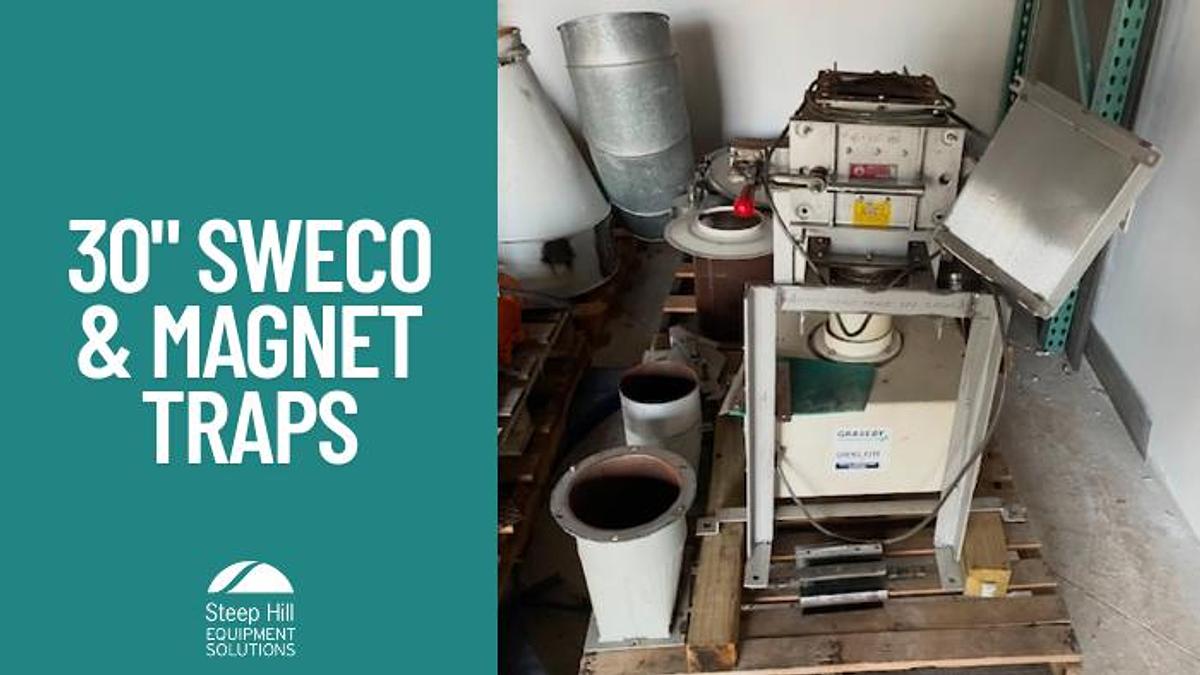 Used Sweco Sifter with Magnet Traps & Metal Detection