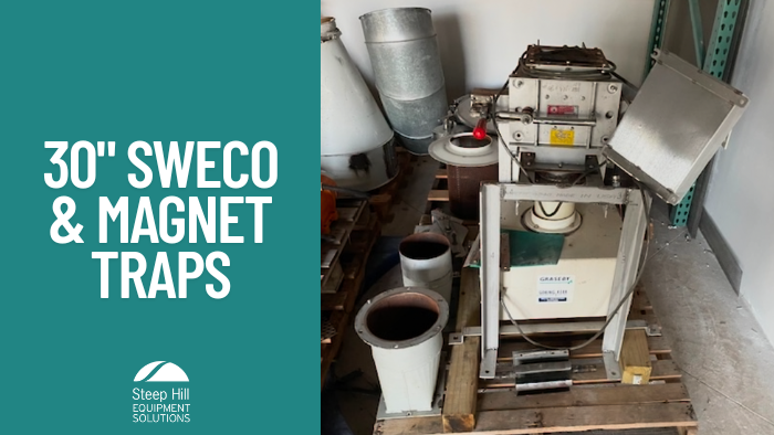 Used Sweco Sifter with Magnet Traps & Metal Detection