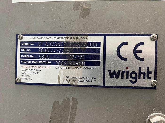 Used Wright PPM VF Advance Vibratory Conveyor