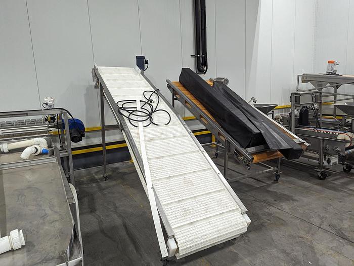 Used Incline Conveyor with Modular Belt