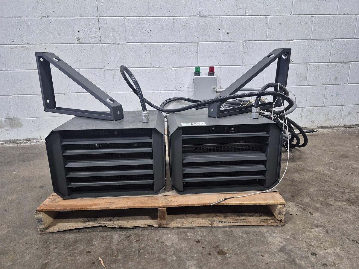 Used Dual Unit Heater System w/ Thermostat & C02 Detector