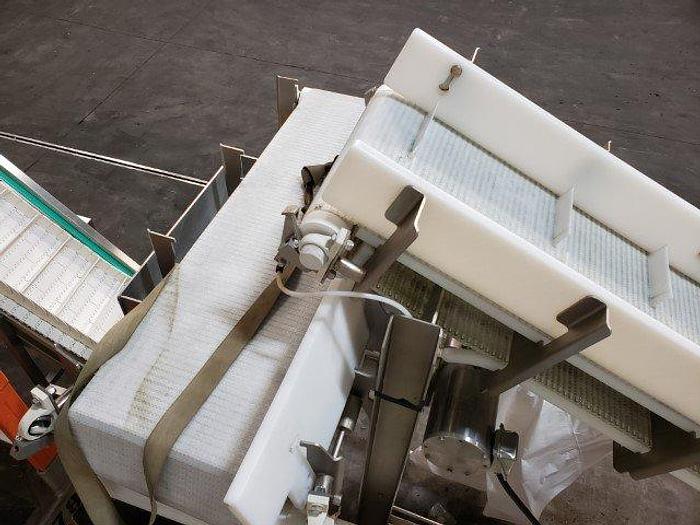 Used Cleated Incline Conveyor with Diverter Conveyor