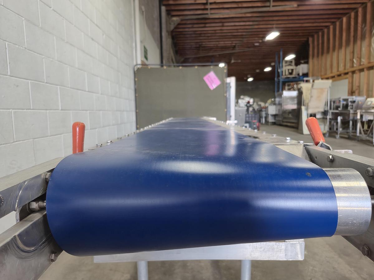 Used 12-Foot Stainless Steel Food-Grade Belt Conveyor
