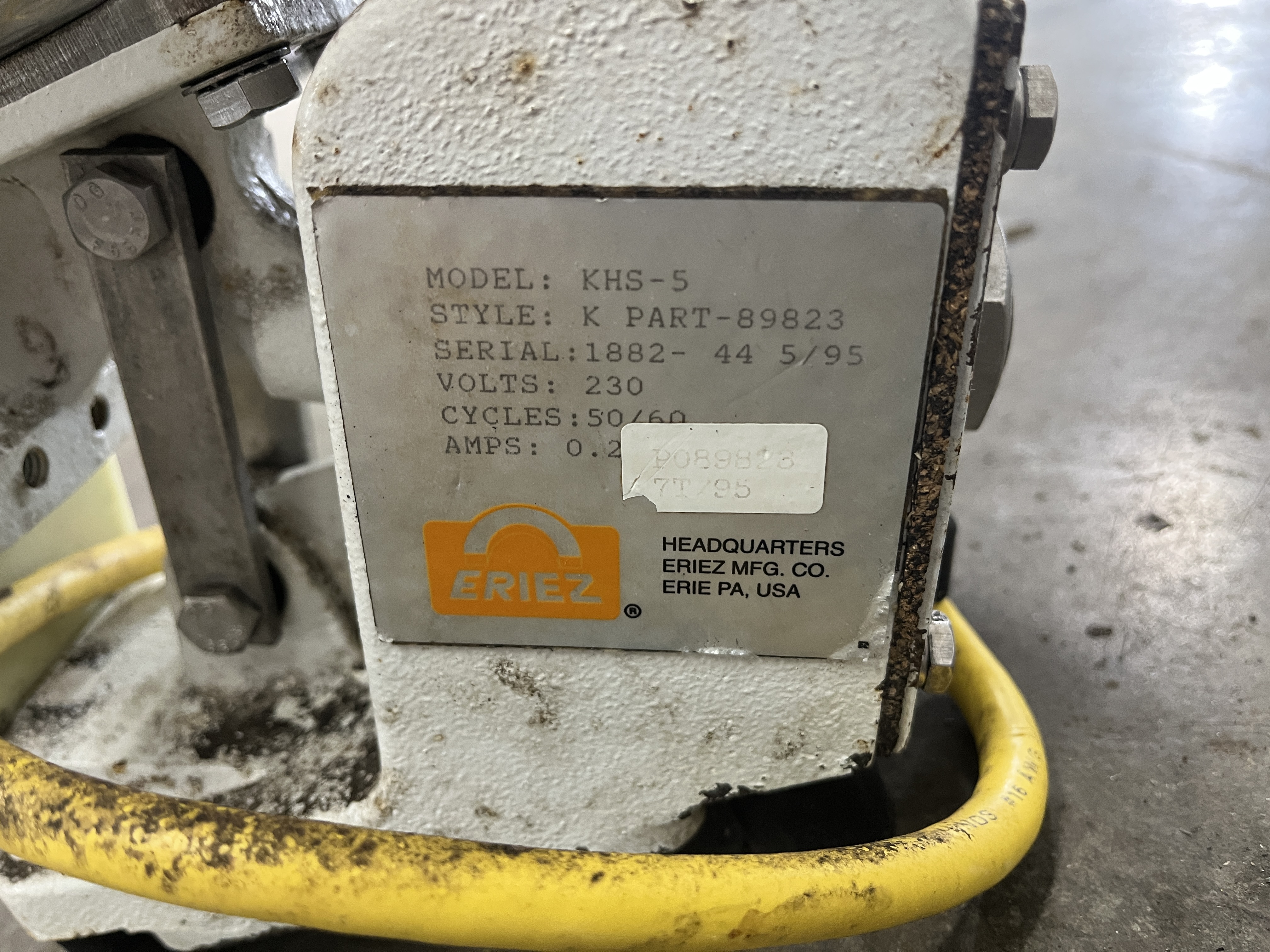 Used Eriez KHS-5 Electromagnetic Vibratory Feeder Drive