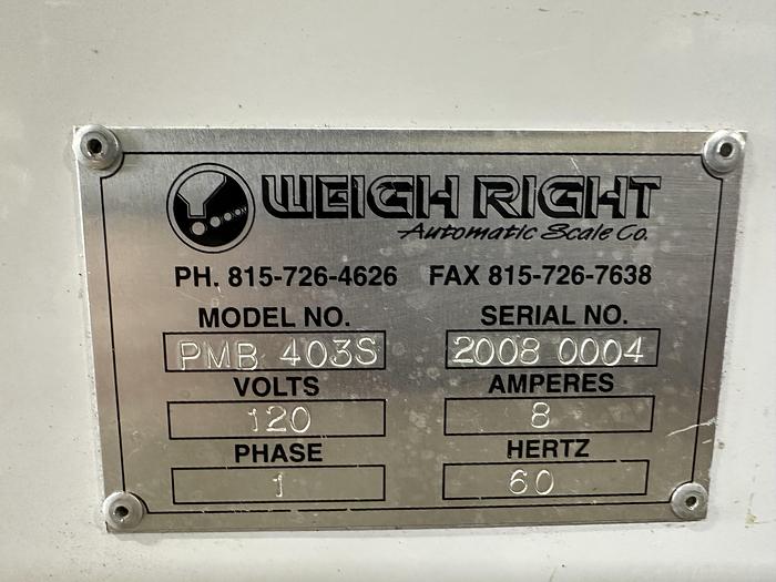 Used Weigh Right PMB-3 Net Weigh Filler
