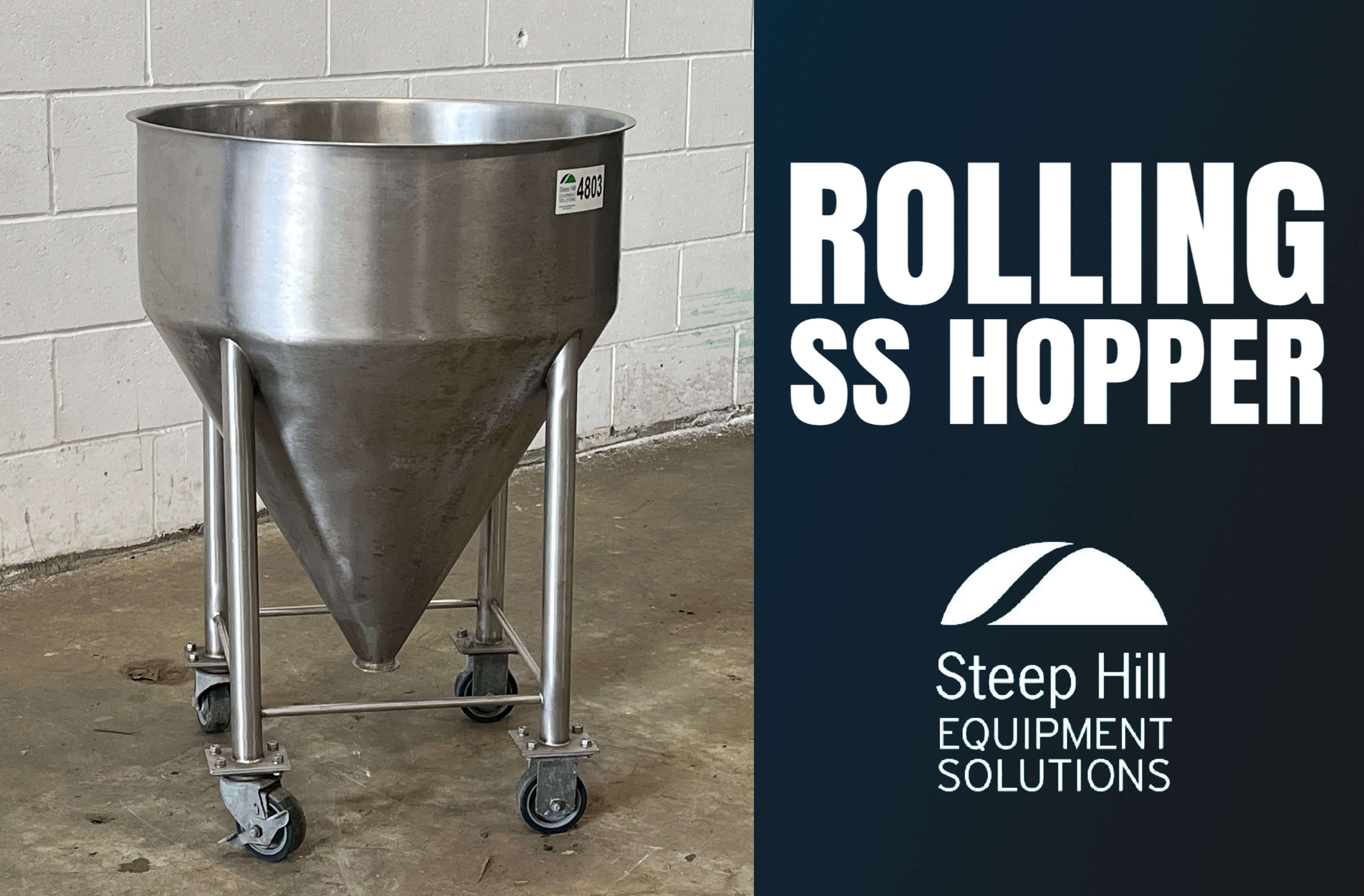 Used Rolling SS Hopper