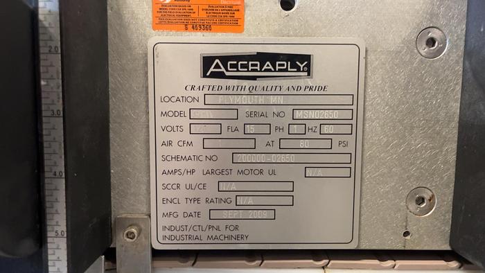 Used Accraply 35PW Labeling System