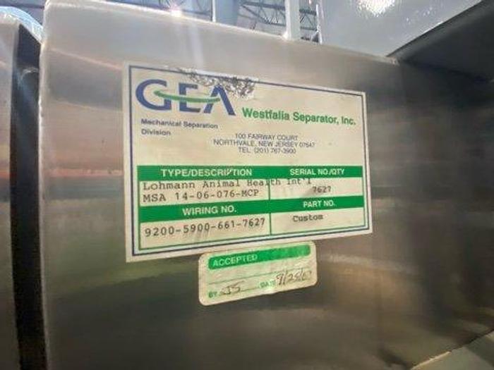 Used GEA Westfalia MSA14 Centrifuge Separator