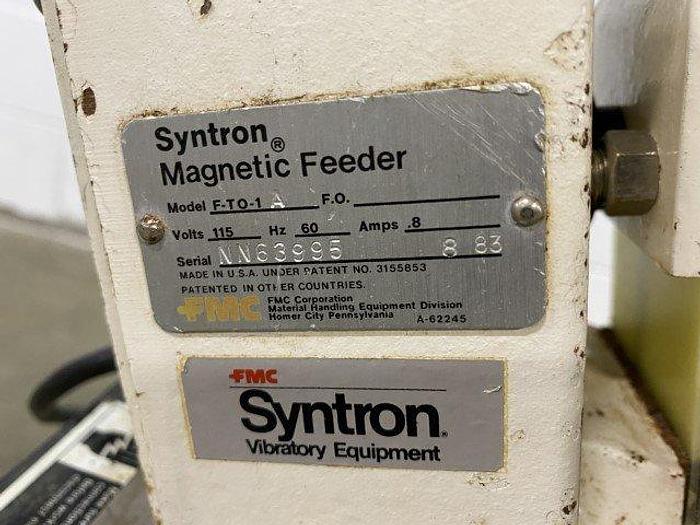 Used FMC Syntron Vibratory Tablet Deduster
