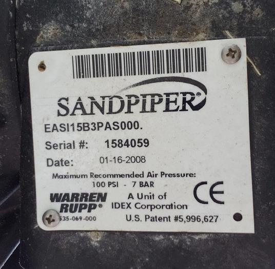 Used Sandpiper Standard Duty Non-Metallic Pump