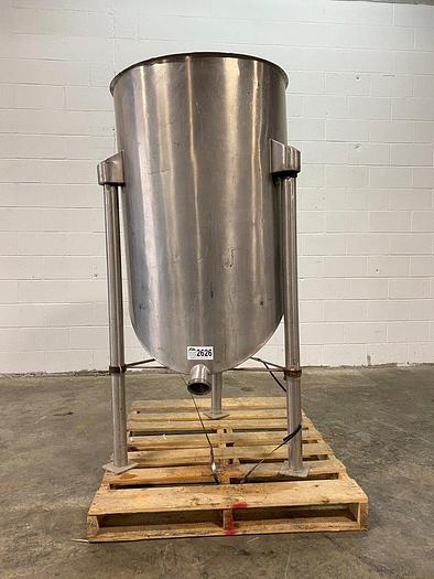 Used 90 Gallon SS Slope-Bottom Tank