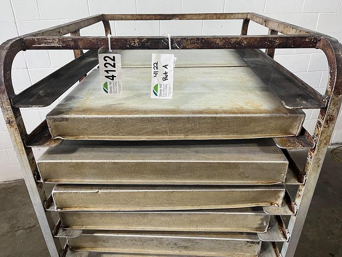 Used Roll-In Double Oven Rack with Pans