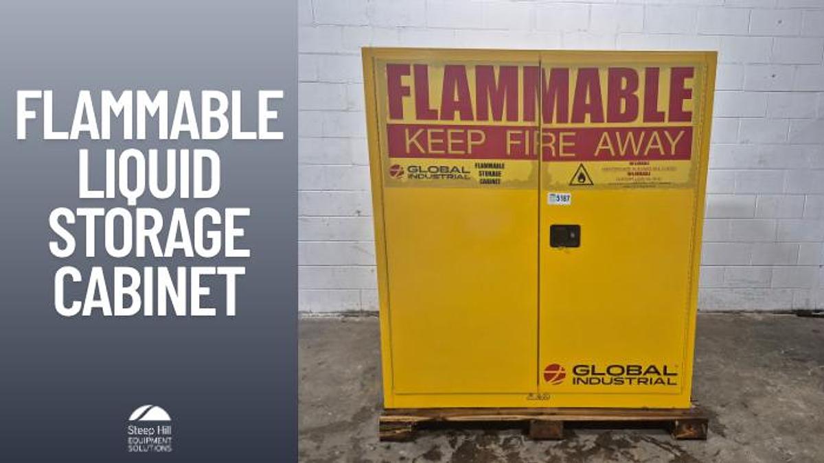 Used Global Industrial Flammable Liquid Storage Cabinet