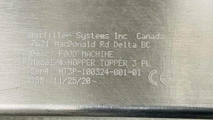 Used UNIFILLER Hopper Topper 3 PL