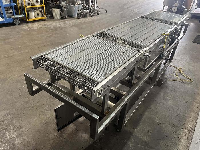 Used 114''L Three-Section Wire Conveyor